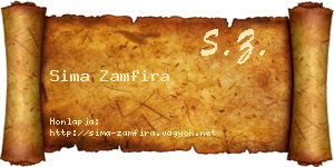 Sima Zamfira névjegykártya